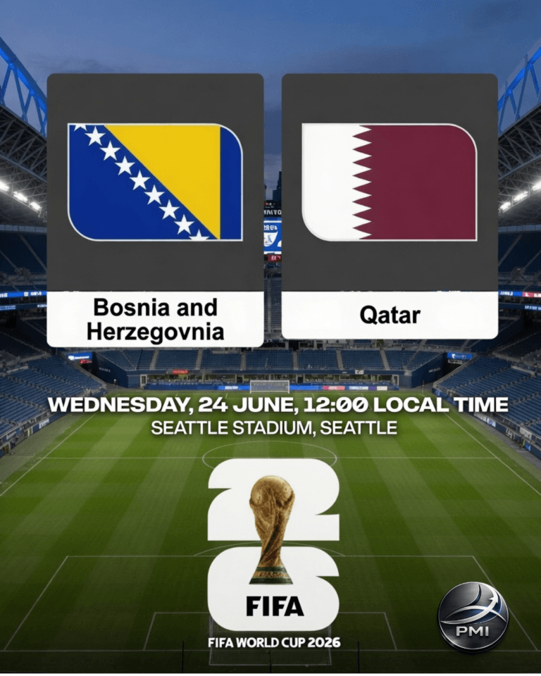 Bosnia and Herzegovina vs Qatar FIFA World Cup 2026 Group B Matchday 14 Analytics Lumen Field Seattle Prime Match Intel PMI